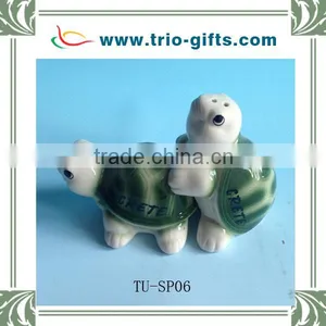 Ceramic Turtle Salt and Pepper Set Holder thumbnail-1