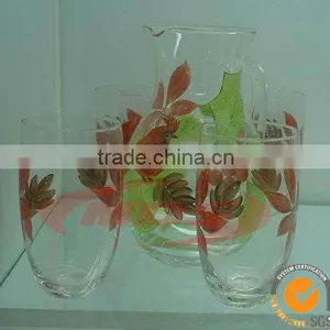 Wine Drinking Glassware Set With Pattern thumbnail-1