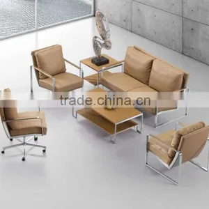 S-42 Leather Luxury Sofa Stainless Steel Fram Sofa Italy Sofa thumbnail-4