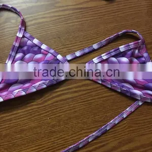 Newest Design Girls Sraps Plus Size Fish Scale Mermaid Bikini Swimwear thumbnail-4