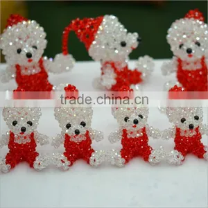 Newest Design Crystal Santa Claus Shape Glass Beads thumbnail-1