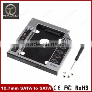 Aluminum 12.7mm 2nd Hard Drive DVD Bay Caddy SATA to SATA For Laptop Acer/Asus/Dell for Sony thumbnail-1
