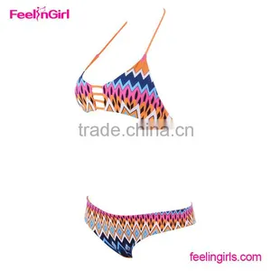 Mix Color Open Sling Teen Women Bikini Swimwear thumbnail-3