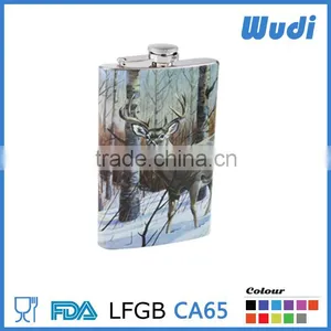 Reindeer in Snow Hip Flask,animal Picture Hip Flask HF104 thumbnail-1