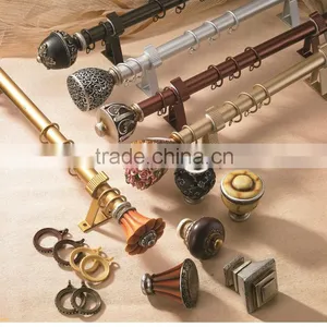Sale of Aluminum Curtain Pipe 28 mm Resin Curtain Finials thumbnail-1