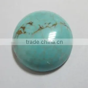 Stabilized Turquoise 30mm Round Cabs-loose Gemstone and Semi Precious Stone Cabochon Beads for Jewelry Components thumbnail-1