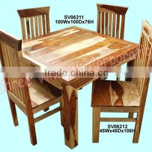 Wooden Dining Sets,natural Sheesham Wood Furniture,table,chair thumbnail-1