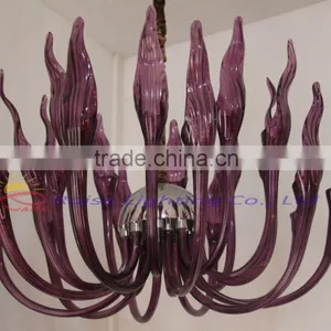 Hand Made Blown Glass Chandelier thumbnail-2