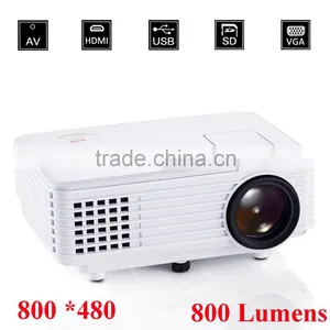New Arrive 800 Lumens Portable Multimedia 800*480 Native Resolution 4 Inch LCD Full HD Digital LED Projector Home Theater thumbnail-1