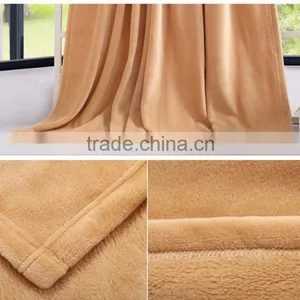 100% Polyester Solid Color Flannel Blaket for Adult thumbnail-1