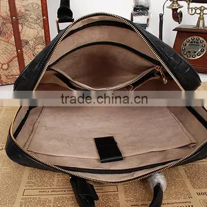 Factory Price Briefcase Men's Woven Briefcase PU Leather Bag With Tote thumbnail-5