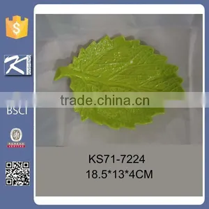 Colorful Home Decorative Items Ceramic Leaf Plate thumbnail-2