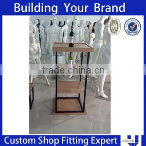Display Wood Wine Display Rack Shop Wooden Shelf Design for Wine thumbnail-5