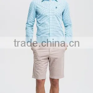 Men's Casual Business Korea European Cotton Plaid Shirt thumbnail-1