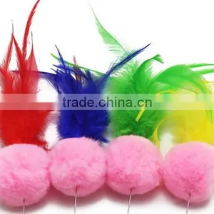 Funny Kitten Cat Toy Mouse On A Rod Teaser Belling Feather Play Pet Dangler Wand thumbnail-4