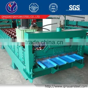 Qinyuan High Quality Steel Profile Metal Roofing Roll Forming Machine Prices, Good Price Metal Roof Panel Roll Forming Machine Quality Choice thumbnail-2