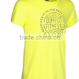 Mens Spring Summer Short Sleeve Running Shirt Lime thumbnail-1