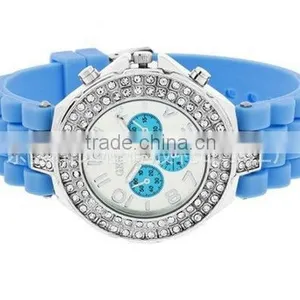 Silicone Diamond Watch Geneva Bangle Watch thumbnail-1
