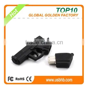 High Quality Lastest Design Gun Shape Pvc Customized Usb Stick thumbnail-3