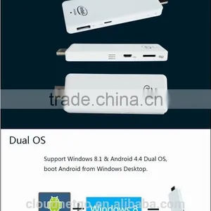 New Arrival!!Cloudnetgo Dual OS Mini pc Support Win 8.1 Android 4.4 In Chipset Z3735F 2G+32G/Intel HDMI Dongle With Wifi BT 4.0 thumbnail-3