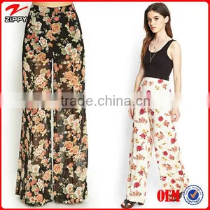 Pants for Women Fashion Floral Print Pants New Design Harem Pants thumbnail-1