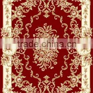 Oriental Design Carpet Rug Dusting With Flower Pattern thumbnail-1
