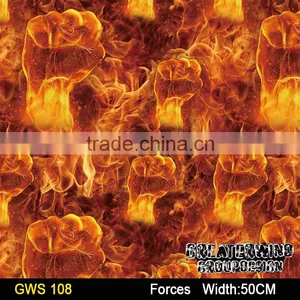 2016 Width 100cm GWR081 Flaming Skull Pattern Hydrographics Film Pva Water Transfer Printing Film thumbnail-3