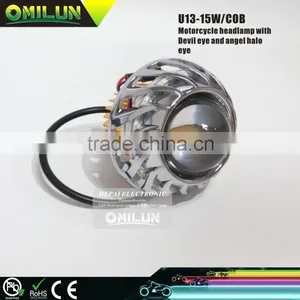 Factory Direct Hot Motorcycle Projector Headlight With Angel Eye /Projector Lamp thumbnail-1
