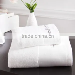 Sateen Bobby Border Towel Embroidery Logo Towel Hotel Luxury Towel thumbnail-1