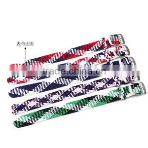 Multi-color High-quality Fancy Woven Perlon Watch Bracelets thumbnail-2