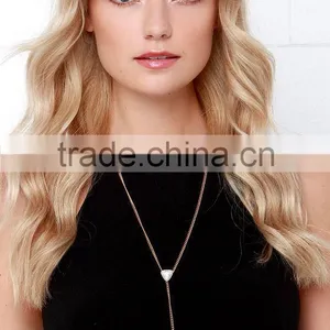 New Fancy Design Bubble Tassel Chain Neckalces Jewelry Turquoise Kallaite Rectangular Stick Pendant Chain Stereo Necklaces thumbnail-3