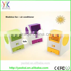 2016 NEW Hot Portable USB Mini Small Fan Cooling Desktop USB Battery Two Way Power Air Conditioner Bladeless Fan thumbnail-6