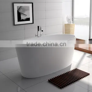 Italia Classic Design Natural Stone and Resin Stone Round Bathtub for Bathroom Furniture,freestanding Solid Surface Bathtub thumbnail-1