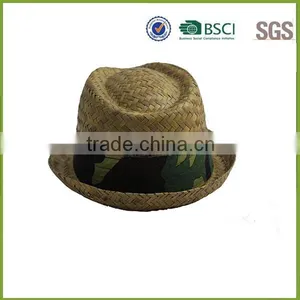 Yellowish Brown Straw Hat Blank Crochet Straw Hat thumbnail-4