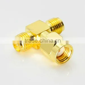 Gold Plated BNC T-type Connector For Audio and Video thumbnail-1