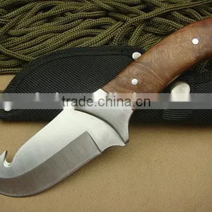 OEM 440C Fixed Blade Knife With Wood Handle thumbnail-1