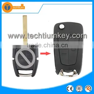 Car Styliong Smart Key Blank Shell Modified Flip hu 100 Blade for Opel Insignia Antara Mokka Vectra b Meriva Corsa d thumbnail-1