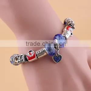 2015 Hot Selling New Trendy Colorful Zinc Alloy Murano Bead Bracelet for Sale thumbnail-5