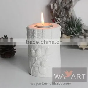 Knitting Design of Ceramic Column Candle Holder for Tealight thumbnail-1