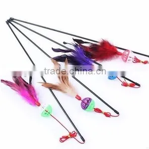 QQpet Telescoping Bar Feather Cat Wand Cat Toys Funny Cat Teaser Toy thumbnail-1