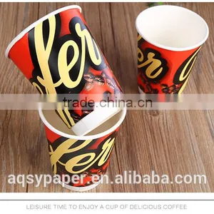 Custom Logo Printed Disposable Paper Cup With Lid, Low Cost 12oz Double Wall Paper Cups With Lid thumbnail-3