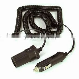 Coiled Extension Cord With Cigarette Socket thumbnail-1