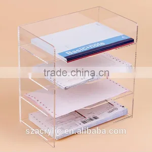 Acrylic Document Rack File Organizer Rack Bank Notes Organizer Shelf thumbnail-2