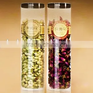 Good Quality PET Plastic Cookies Food Packing Cylinder Box With Screw Top thumbnail-1