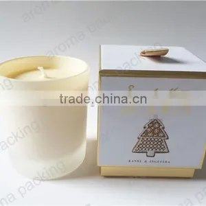 Wholesale Custom Logo Cardboard Candle Gift Packaging Box, Luxury Hard Candle Box With Gold Stamping thumbnail-3