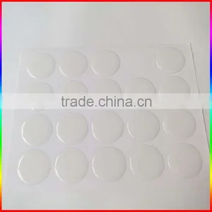Manufacturer Custom Round Shape Clear Epoxy Resin Dome Sticker thumbnail-1