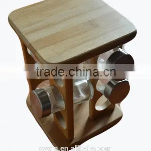 2015 Gift FDA Certification Bamboo Wooden Spice Rack Pepper Kitchenware Holder thumbnail-3