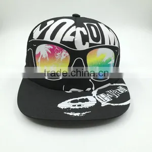 Wholesale Flat Brim 5 Panel Printed Half Mesh Trucker Cap thumbnail-2