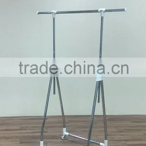 Extendable Single Bar Clothes Hanging Stand Garment Rack thumbnail-1