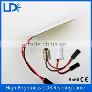Wholesale COB Chip Reading Light 5050 Smd Car Interior Light Dome Adapter DC12V 36smd Auto Led Panel Room Light thumbnail-5